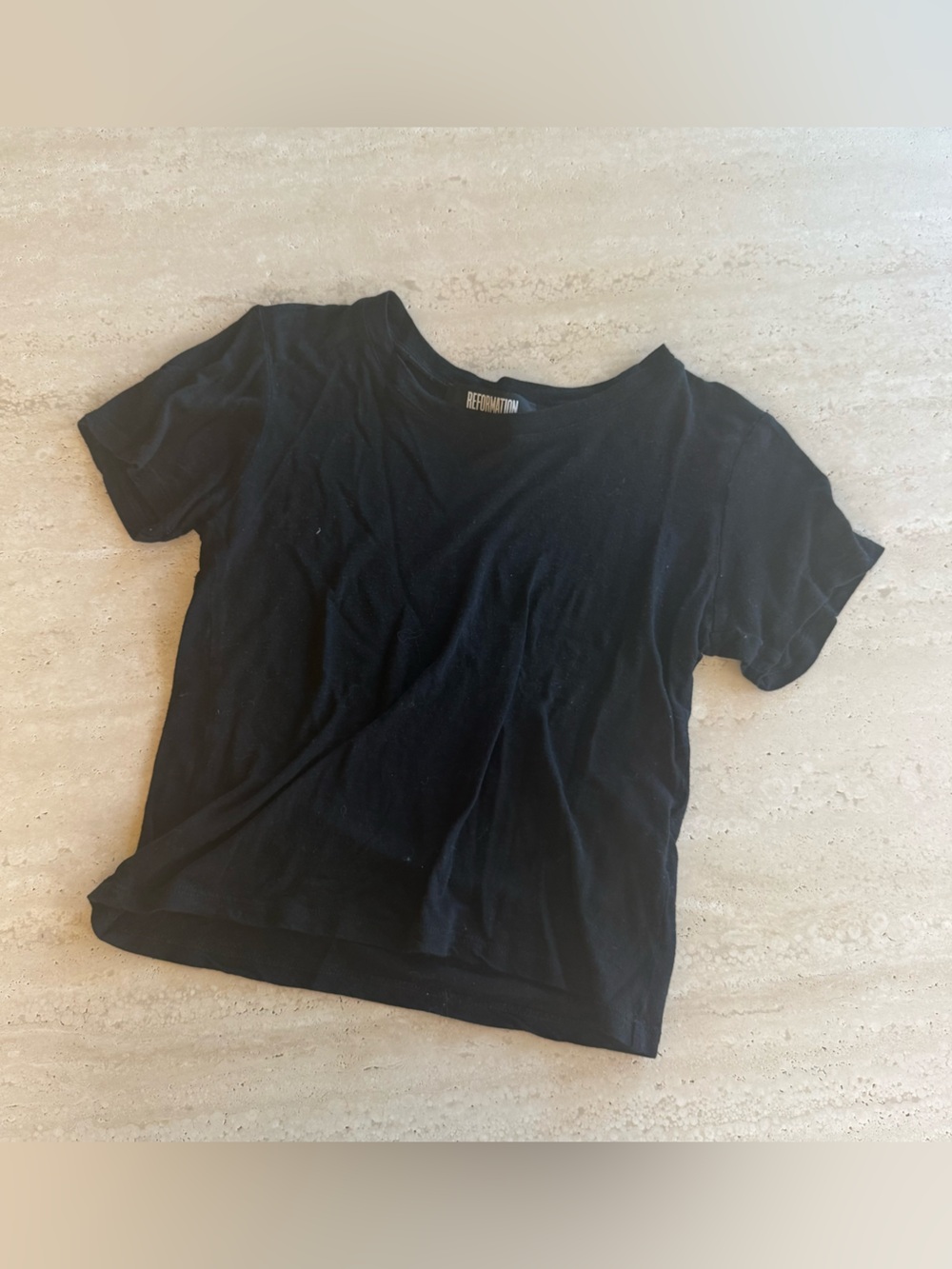 Reformation black simple t shirt size XS